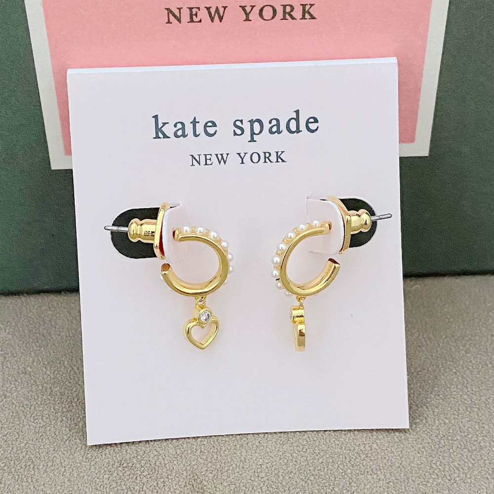 kate spade Small Pearl Metal Earrings
